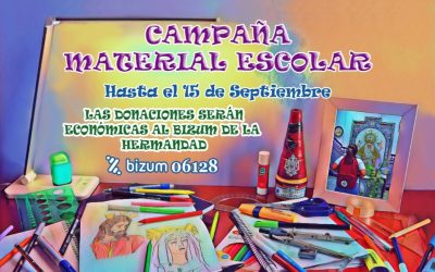 Campaña de donaciones económicas para el material escolar del curso 2024/2025